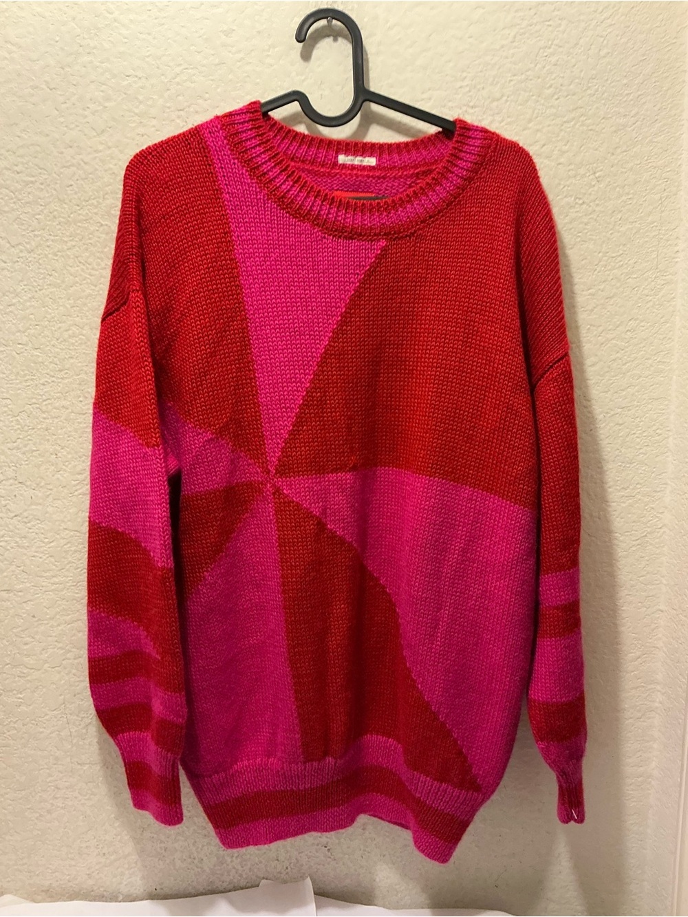 MOTHER the easy drop jumper color block Geometric Crewneck Sweater - Picture 5 of 10